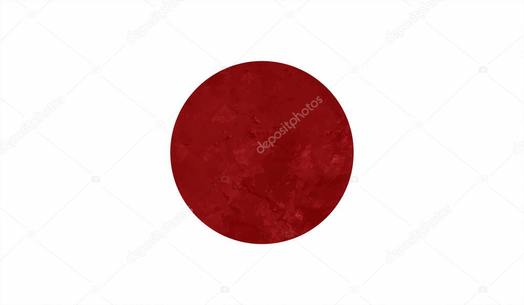 Grunge vector japan flag colorful for web and design work