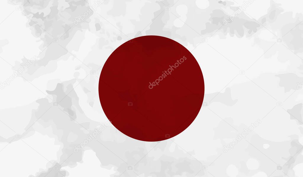 Grunge vector japan flag colorful for web and design work