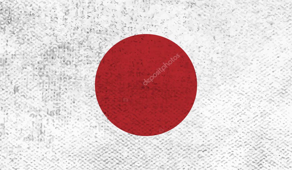 Grunge vector japan flag colorful for web and design work