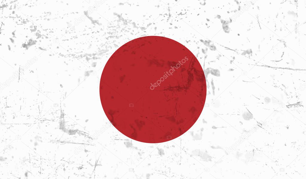 Grunge vector japan flag colorful for web and design work