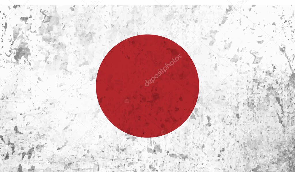 Grunge vector japan flag colorful for web and design work