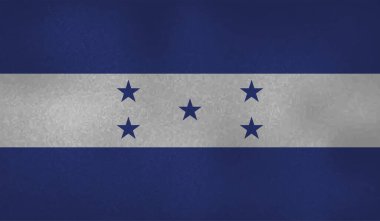 Honduras bayrağı ve sallanan grunge deseni. Vektör arkaplanı.