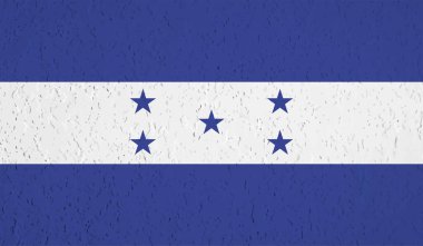 Honduras bayrağı ve sallanan grunge deseni. Vektör arkaplanı.