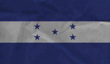 Honduras bayrağı ve sallanan grunge deseni. Vektör arkaplanı.