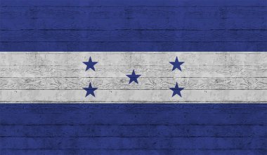 Honduras bayrağı ve sallanan grunge deseni. Vektör arkaplanı.