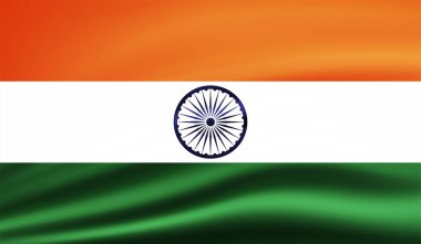 El sallayan grunge desenli Hindistan bayrağı. Vektör arkaplanı.