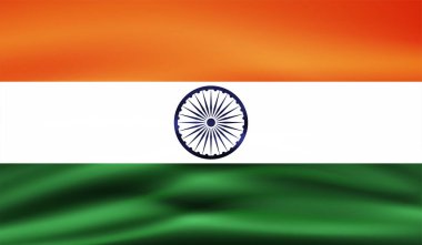 El sallayan grunge desenli Hindistan bayrağı. Vektör arkaplanı.