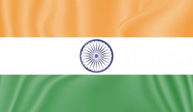 El sallayan grunge desenli Hindistan bayrağı. Vektör arkaplanı.