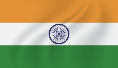 El sallayan grunge desenli Hindistan bayrağı. Vektör arkaplanı.