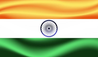 El sallayan grunge desenli Hindistan bayrağı. Vektör arkaplanı.