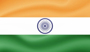 El sallayan grunge desenli Hindistan bayrağı. Vektör arkaplanı.