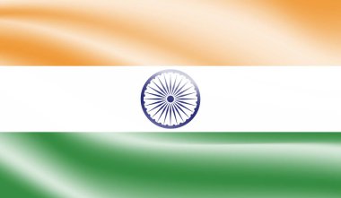 El sallayan grunge desenli Hindistan bayrağı. Vektör arkaplanı.