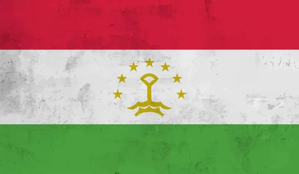 Tacikistan Bayrağı Sallanan Grunge Deseni Vektör Arkaplanı — Stok Vektör