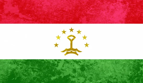 Σημαία Τατζικιστάν Κυματιστή Υφή Grunge Ιστορικό Διανύσματος — Διανυσματικό Αρχείο