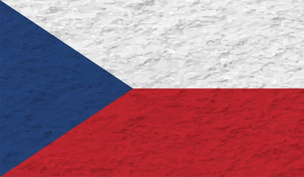 Bandeira República Checa Com Textura Grunge Ondulante Fundo Vetorial —  Vetores de Stock