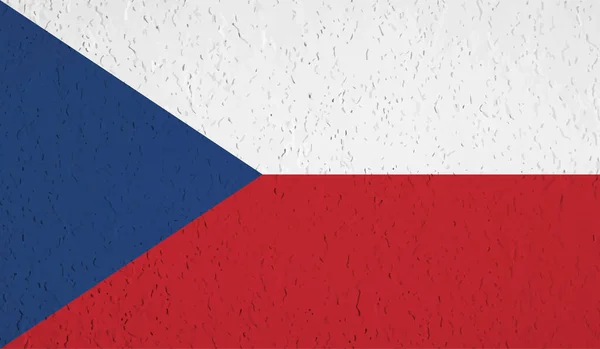 Bandeira República Checa Com Textura Grunge Ondulante Fundo Vetorial —  Vetores de Stock