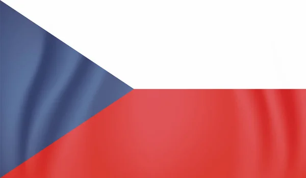 Tsjechische Vlag Met Golvende Grunge Textuur Vectorachtergrond — Stockvector