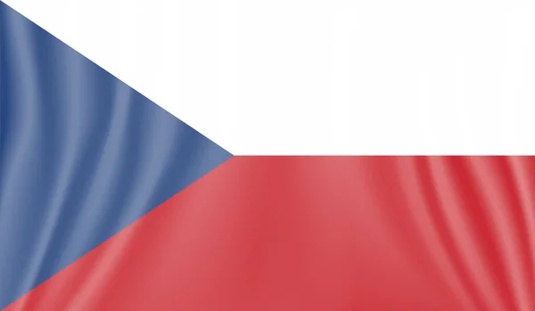 Bandera República Checa Con Textura Grunge Ondeante Fondo Vectorial — Vector de stock