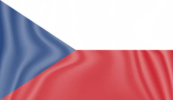 Tjeckien Flagga Med Viftande Grunge Konsistens Vektor Bakgrund — Stock vektor