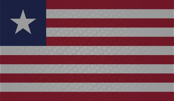Republic Liberia Flag Created Grunge Paint Style — Stock Vector