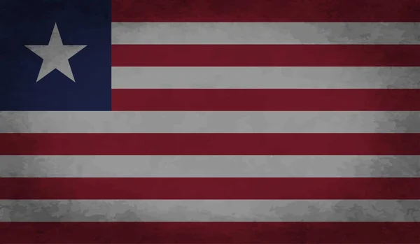 Bandera República Liberia Creada Estilo Grunge Paint — Archivo Imágenes Vectoriales