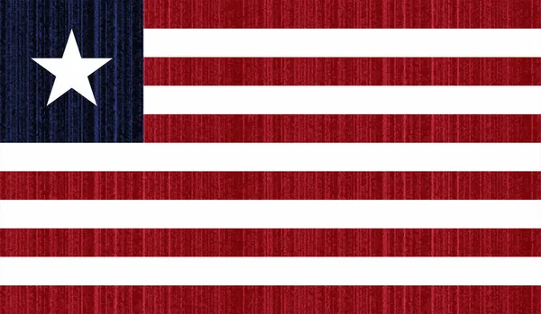 Republiek Liberia Vlag Gemaakt Grunge Verf Stijl — Stockvector