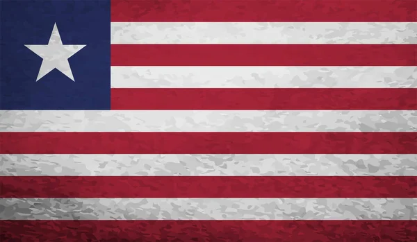 Liberijská Vlajka Vytvořena Stylu Grunge Paint — Stockový vektor