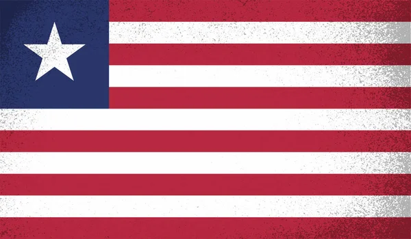 Bandera República Liberia Creada Estilo Grunge Paint — Archivo Imágenes Vectoriales