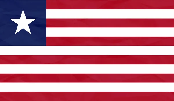 Bandeira República Libéria Criada Estilo Pintura Grunge — Vetor de Stock