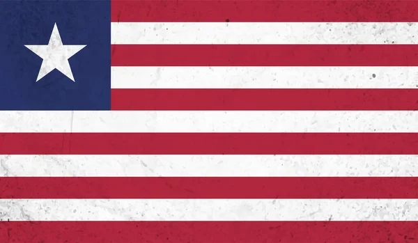 Bandera República Liberia Creada Estilo Grunge Paint — Archivo Imágenes Vectoriales