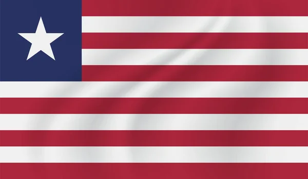 Флаг Либерии Создан Стиле Гранж Краски — стоковый вектор