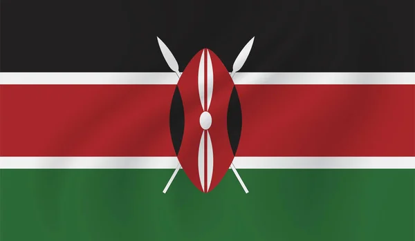 Kenijska Flaga Grunge Ilustracja Wektora Efekt Grunge Można Łatwo Oczyścić — Wektor stockowy