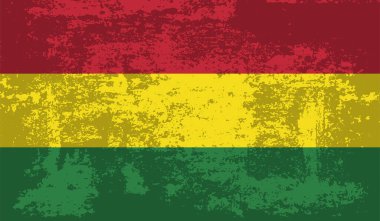 Bolivya ulusal bayrağı grunge tarzında oluşturuldu