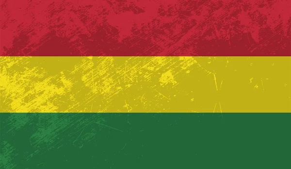 Bandeira Nacional Bolívia Criada Estilo Grunge — Vetor de Stock