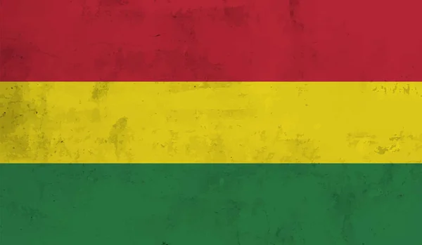Bandera Nacional Bolivia Creada Estilo Grunge — Archivo Imágenes Vectoriales