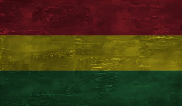 Drapeau National Bolivien Créé Dans Style Grunge — Image vectorielle