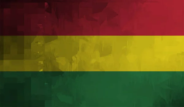 Bolivia Nationale Vlag Gemaakt Grunge Stijl — Stockvector