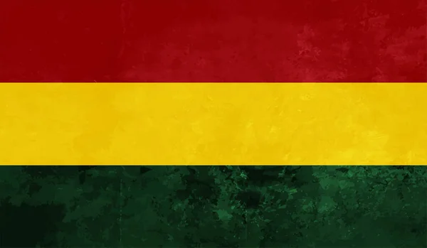 Bolivia Nationale Vlag Gemaakt Grunge Stijl — Stockvector