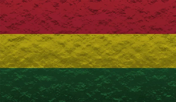 Bolivia Nationale Vlag Gemaakt Grunge Stijl — Stockvector