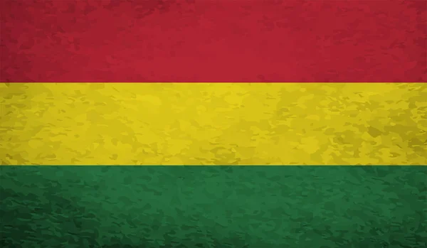 Drapeau National Bolivien Créé Dans Style Grunge — Image vectorielle