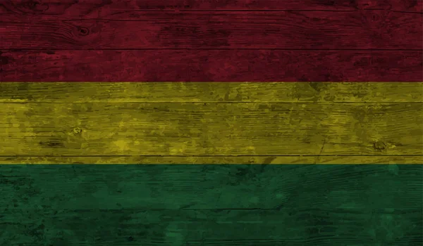 Bolivia Nationale Vlag Gemaakt Grunge Stijl — Stockvector