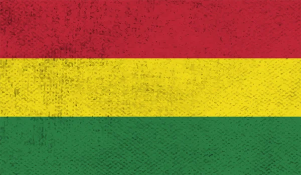 Bolivia National Flag Created Grunge Style — Stock Vector