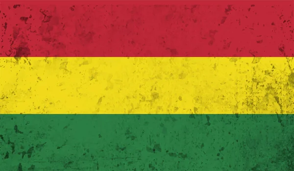 Drapeau National Bolivien Créé Dans Style Grunge — Image vectorielle