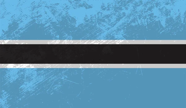 Εθνική Σημαία Της Μποτσουάνα Στυλ Grunge — Διανυσματικό Αρχείο
