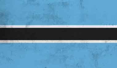 Botswana ulusal bayrağı grunge stilinde oluşturuldu