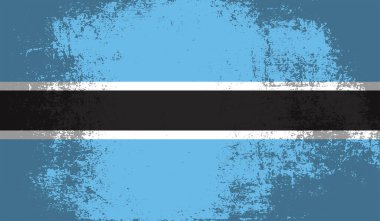 Botswana ulusal bayrağı grunge stilinde oluşturuldu