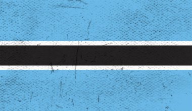 Botswana ulusal bayrağı grunge stilinde oluşturuldu