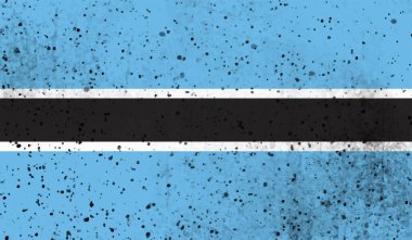 Botswana ulusal bayrağı grunge stilinde oluşturuldu
