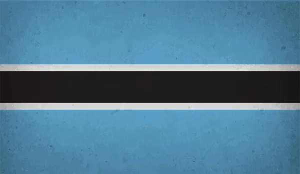 Botswana National Flag Created Grunge Style — Stock Vector