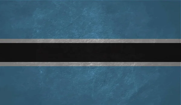 Drapelul Național Botswana Creat Stil Grunge — Vector de stoc
